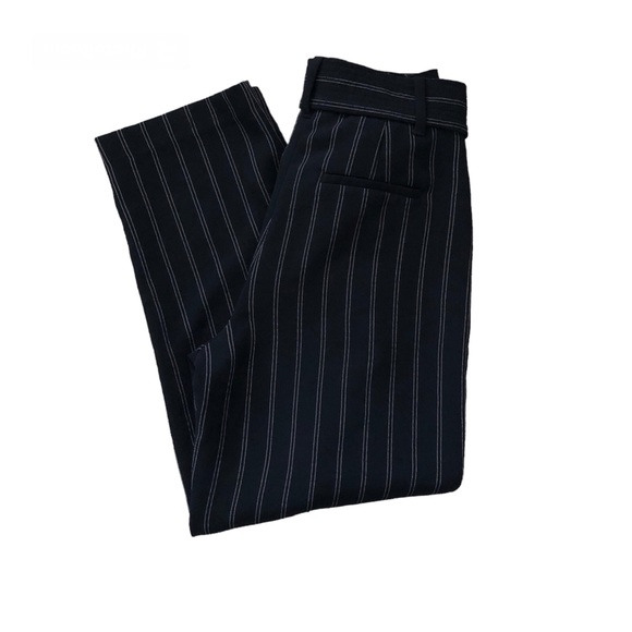 SOLD - Wilfred Aritzia Tie-Front Black Oak Pinstripe Jallade Trouser Pant Size 4 - Picture 16 of 16